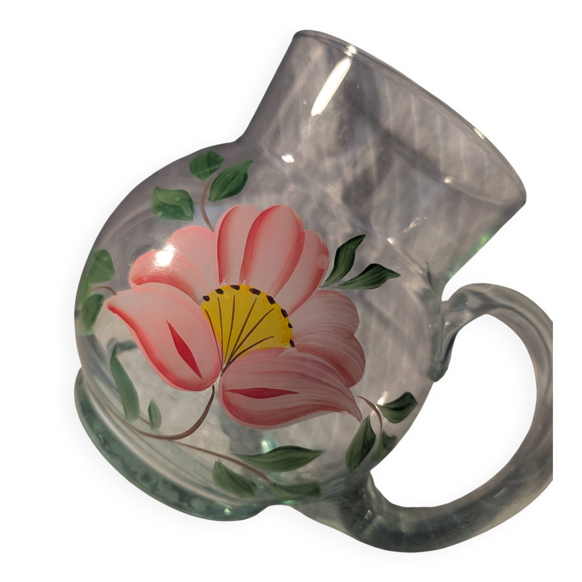 Decorative jug with floral pattern
