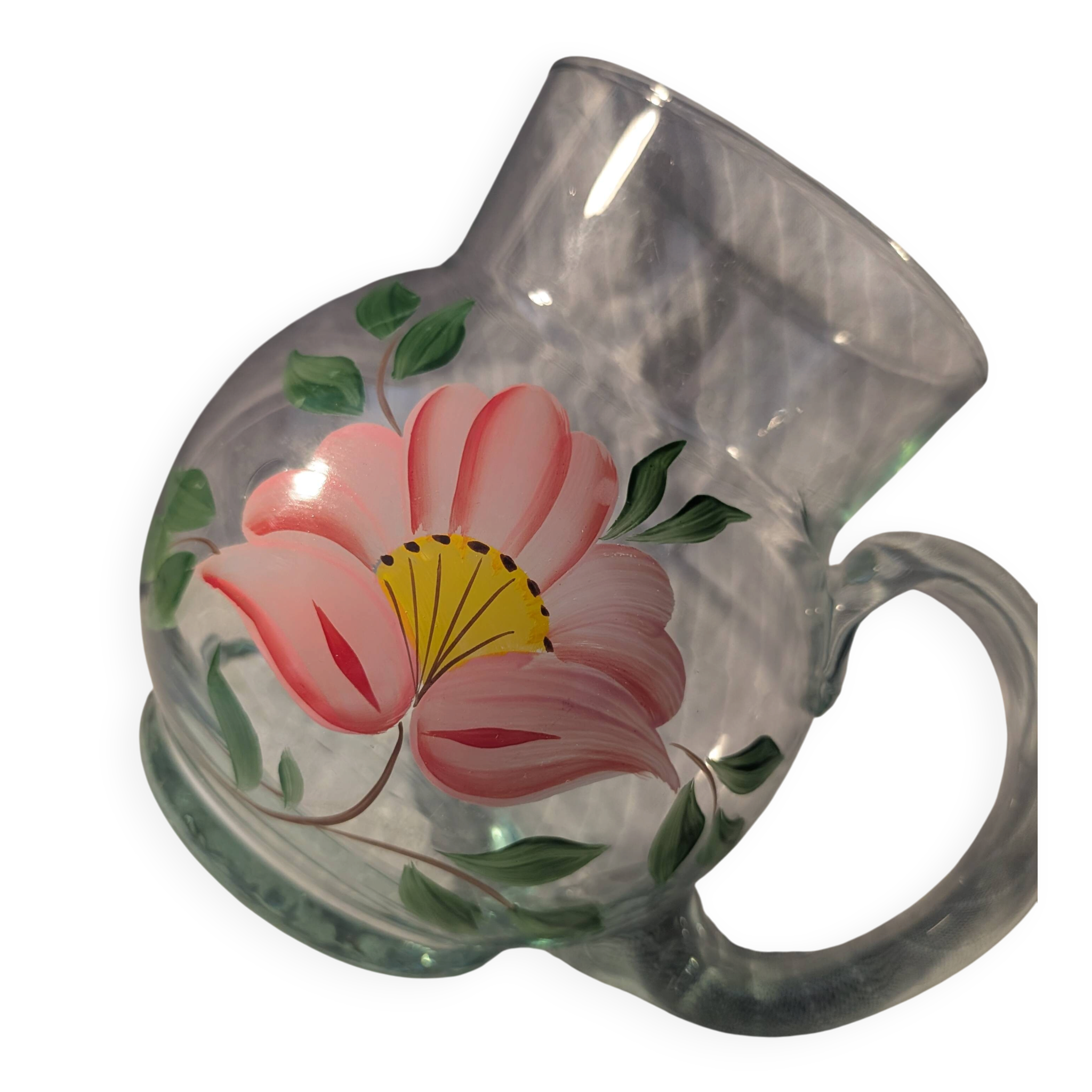 Pichet décoratif avec motif floral