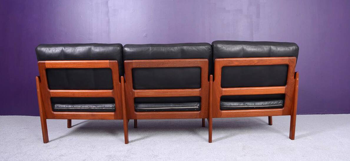 3 seater sofa by Niels Eilersen Skodburg for Illum Wikkelso Denmark 1960's.
