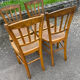 Set de 4 chaises en hêtre bistrot