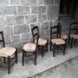 Mulched brutalist chairs, set of 6