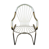 70s gold metal armchair