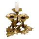 Floral Brass Candle Holder