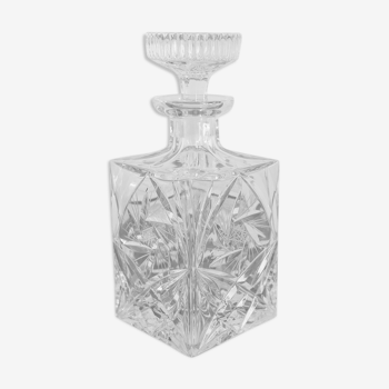 Engraved crystal whisky carafe