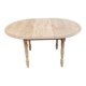 Renovated Louis Philippe round extendable dining table 115cm for 6 people.