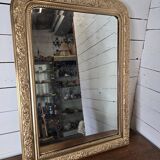 Old Louis Philippe style gilded mirror, 102cm H