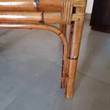 Table basse en rotin et bambou 1960 / 1970