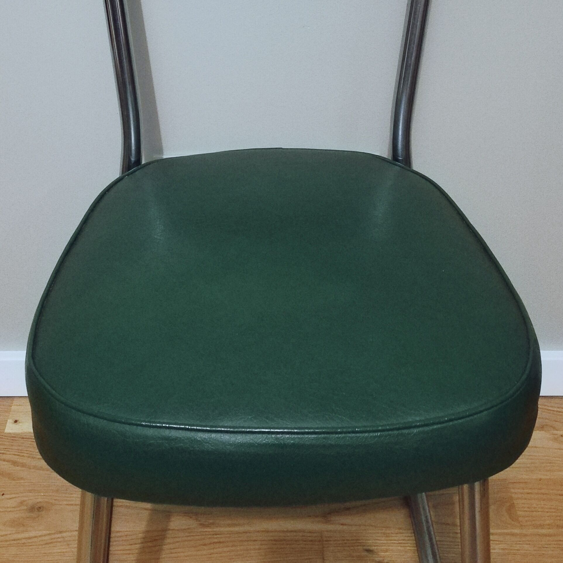 Industrial office chair called "sleigh" chair