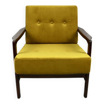 Fauteuil lounge vintage olive par Z. Baczyk, 1970