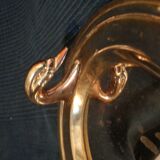 Rectangular dish in stainless steel louis style vintage swan head