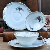 Two cups and saucers in Bavarian porcelain by Bareuther Waldassen, 1966.