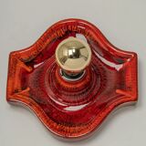 Wall lamp in red and orange ceramic Sputnik, Germany, 1970s