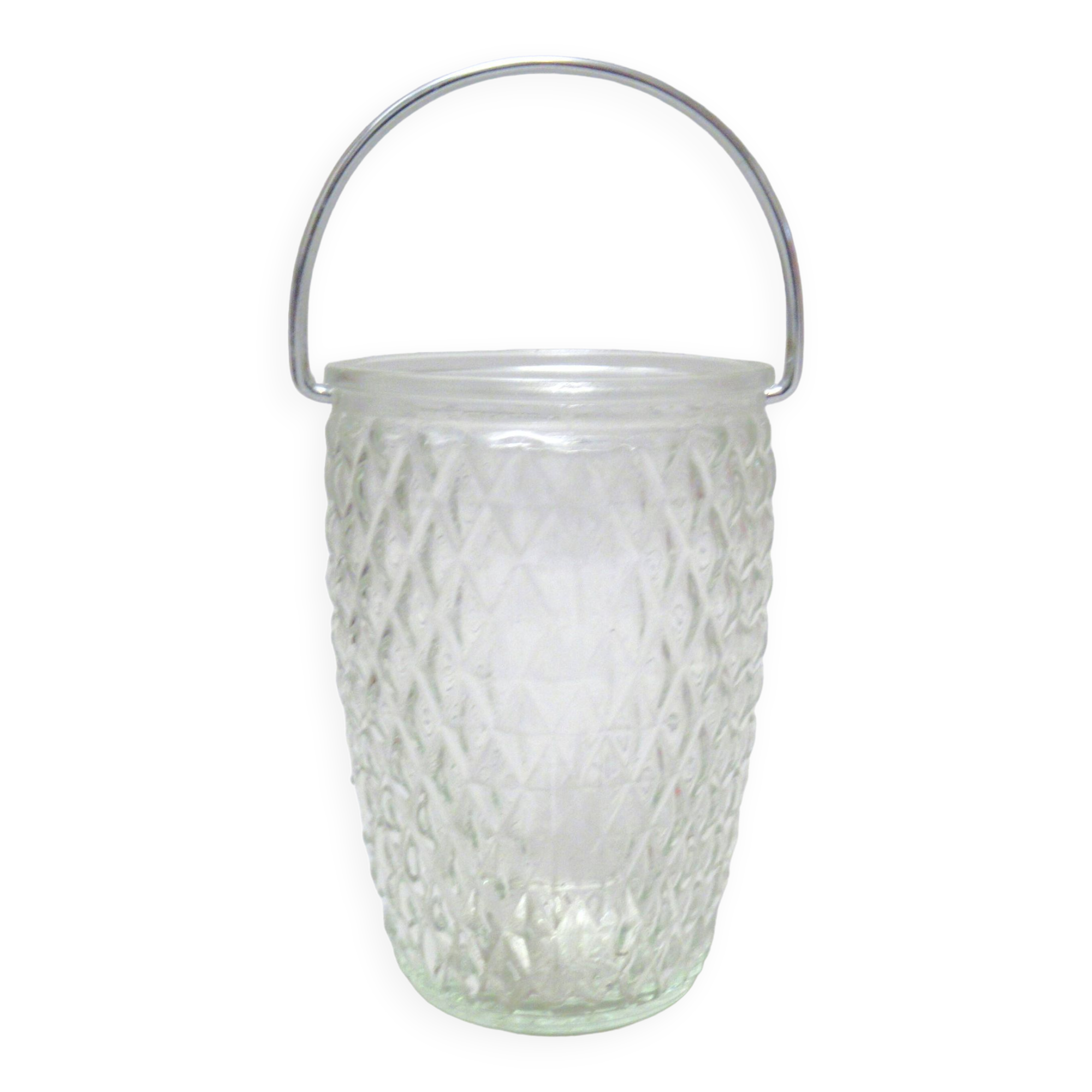 Small glass ice bucket 1950s