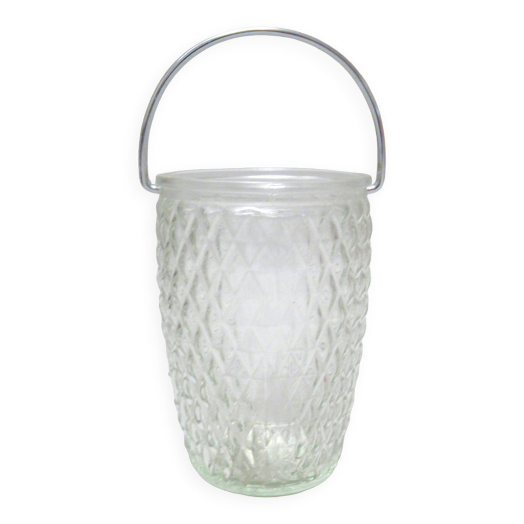 Seau à Glace Vintage Moet Et Chandon – Petit Modèle Liquorelle – Verre Transparent – Fabriqué En France