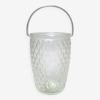 Small glass ice bucket 1950s