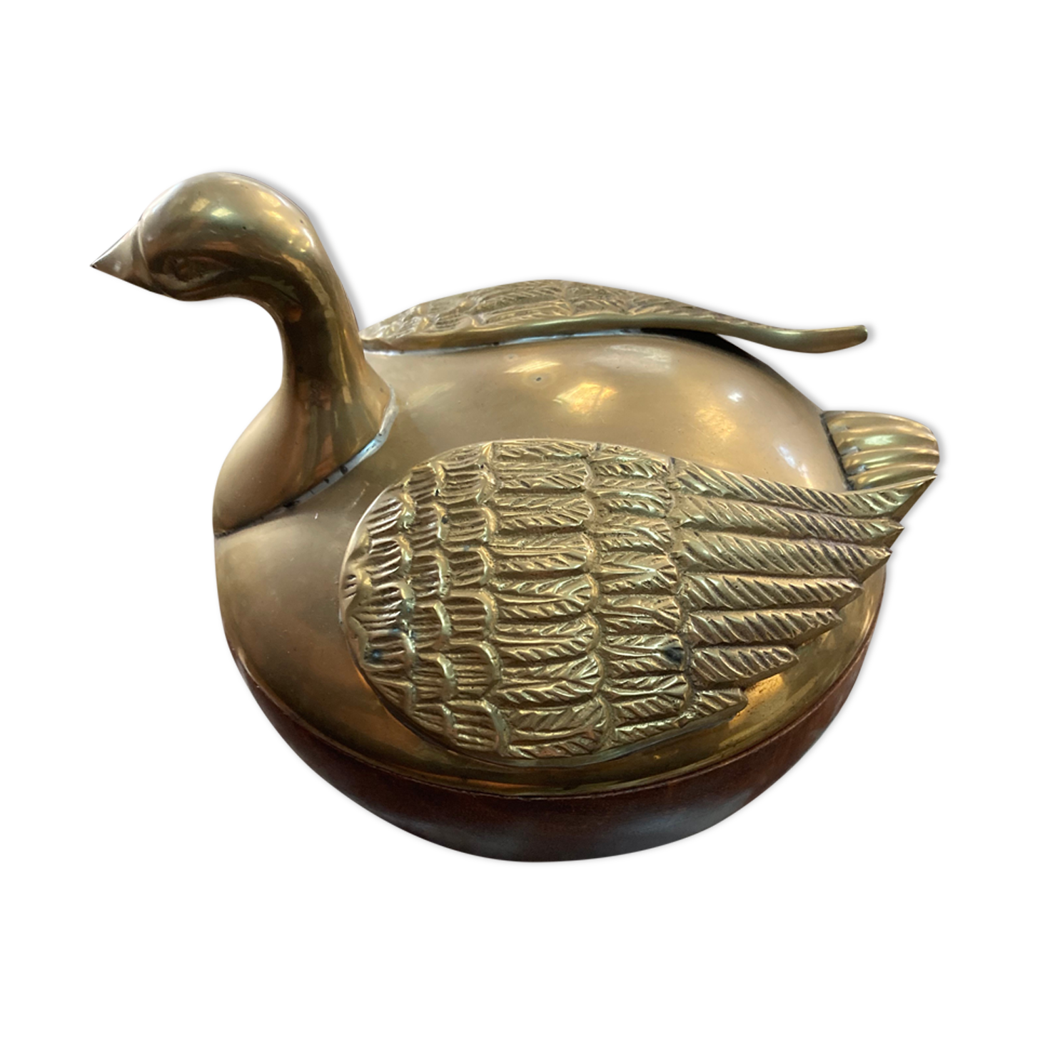 Bird box (wood and brass)