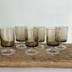 6 luminarc france smoked glasses
