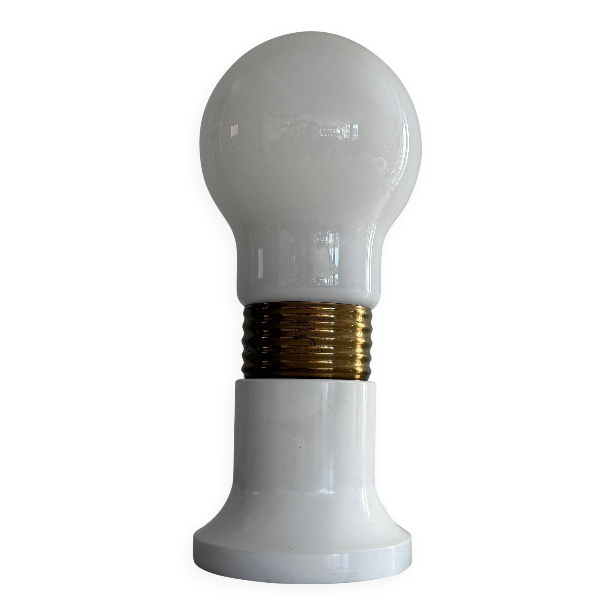 Unique table lamp in glass and plexiglass, 1960s, Germany