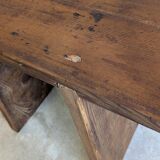 Stool / workshop bench raw wood vintage patina