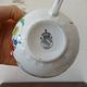 Kg luneville "street lamp" 2 breakfast cups for coffee or tea, earthenware, hand-painted flowers.