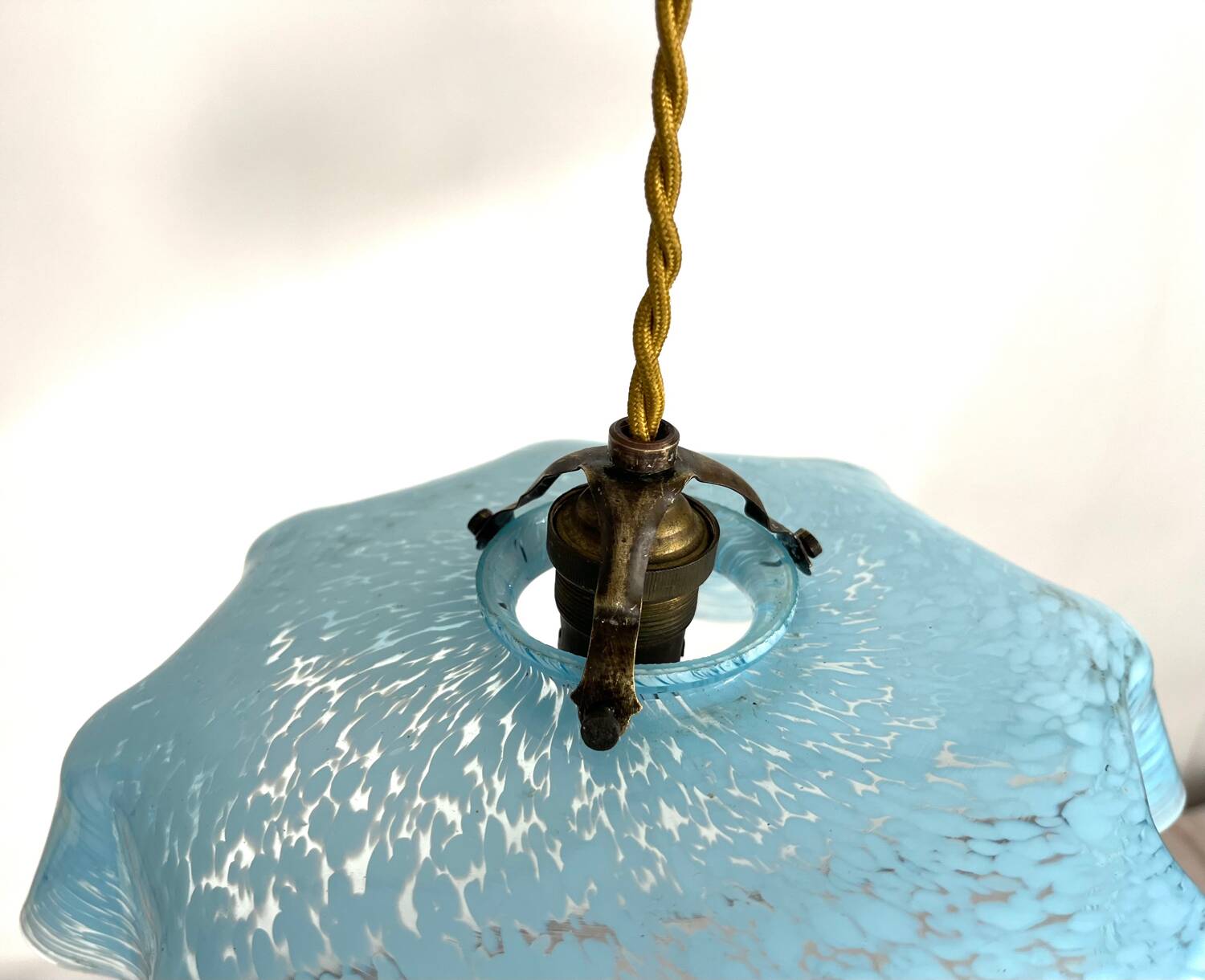 Clichy blue opaline pendant light