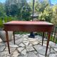 Flat desk in mahogany in the Louis XVI style.