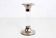 Candle holder in silver metal and lucite