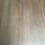 Oak coffee table on casters