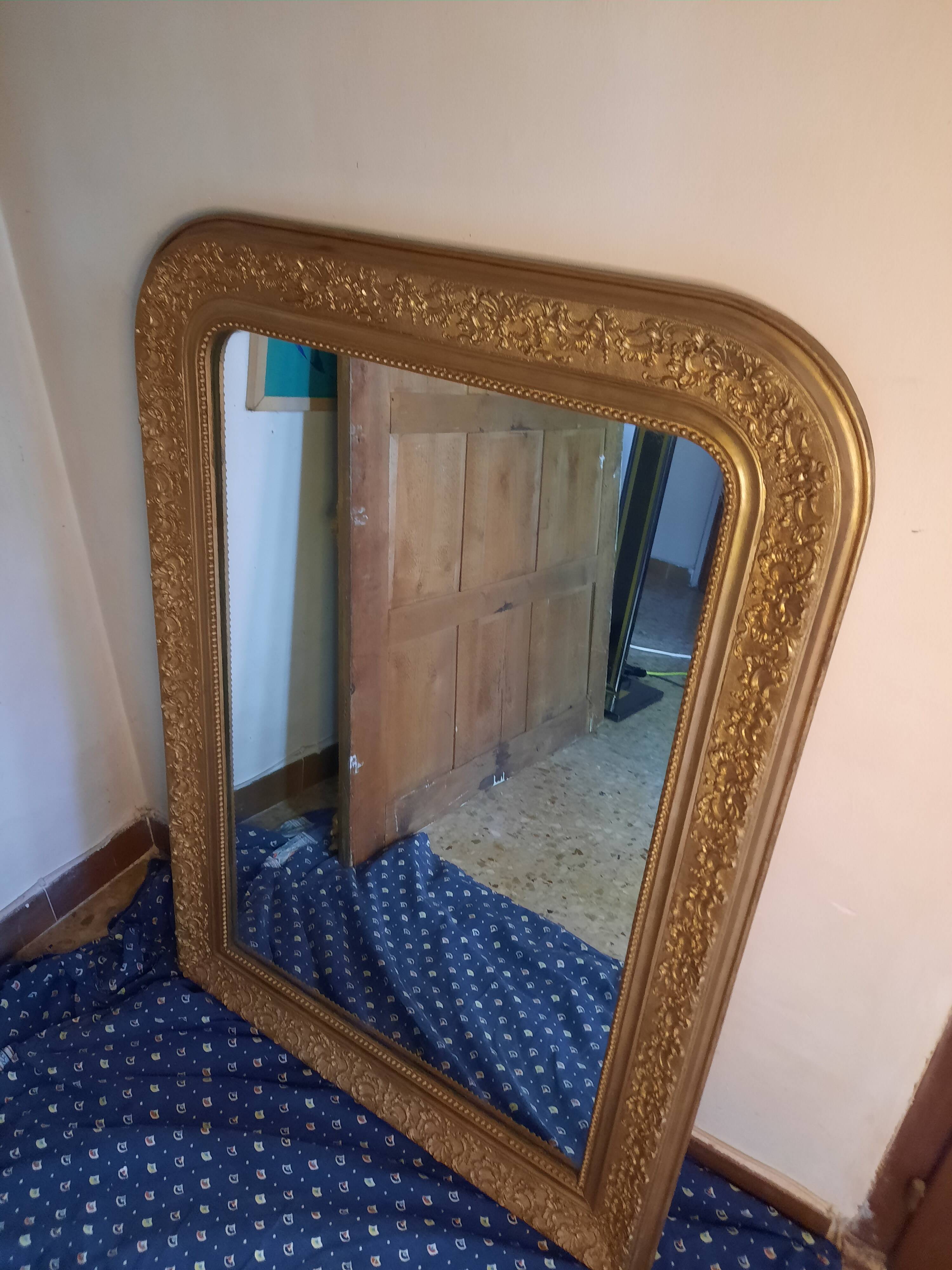 Large golden Louis Philippe mirror