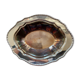 Vintage metal platter "silver on copper"