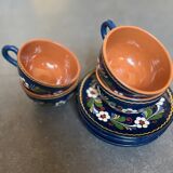 4 teacups and saucers