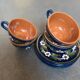 4 teacups and saucers