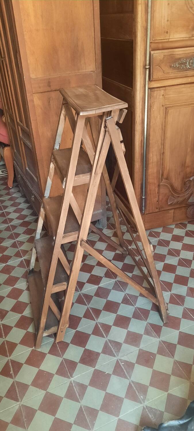 Antique wooden stepladder