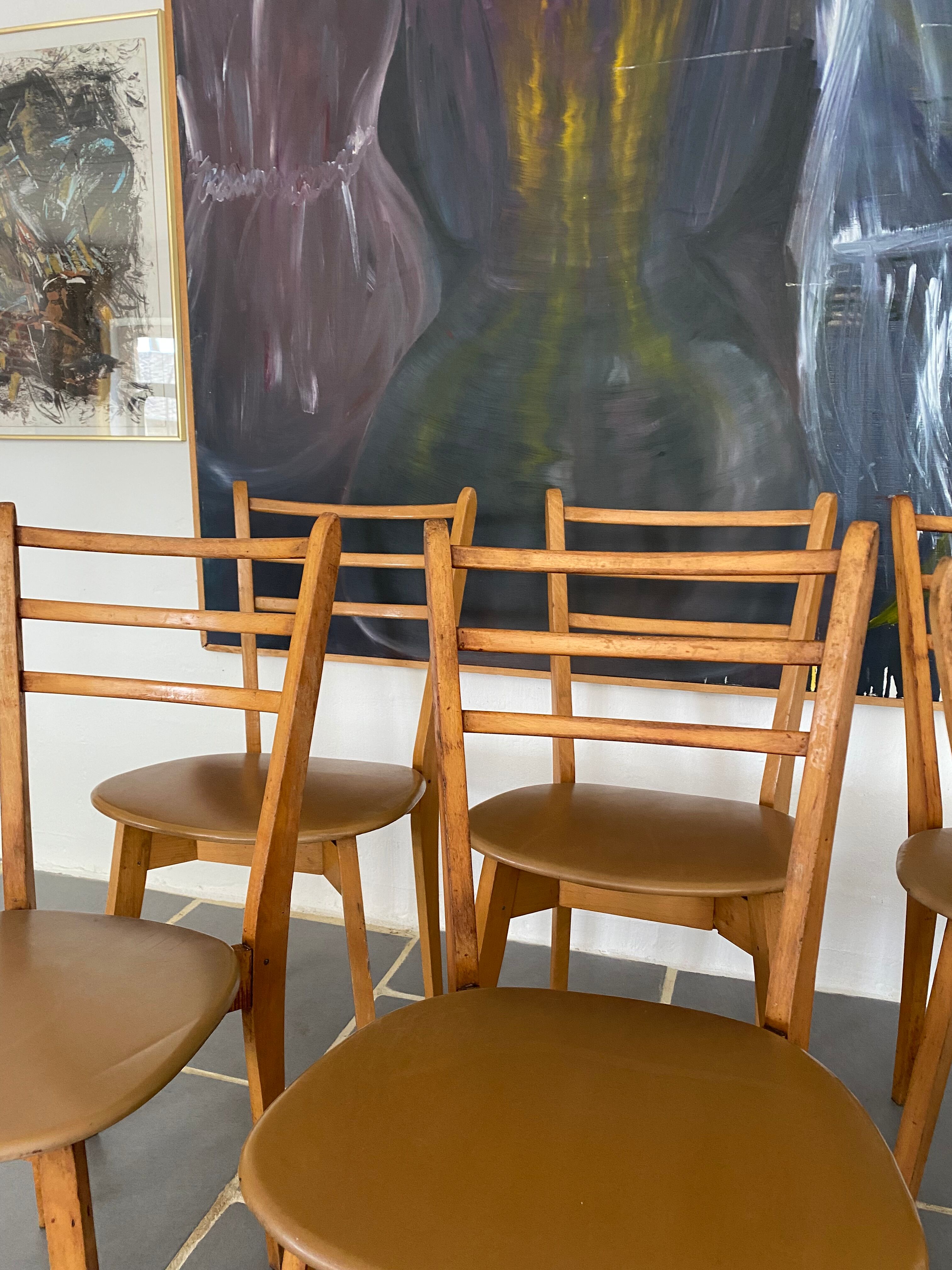 6 scandinavian chairs