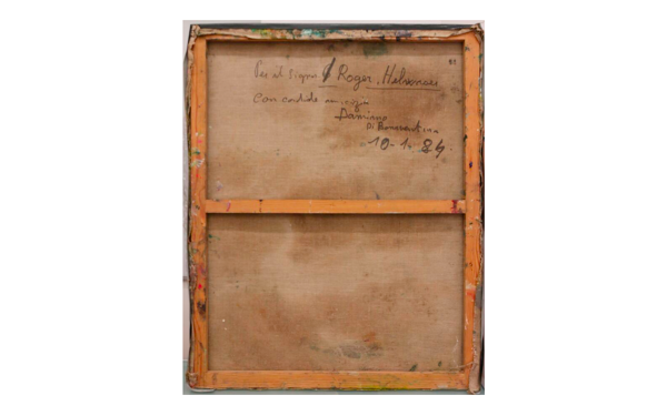 un coin de ciel bleu'' huile sur toile par ''Damiano