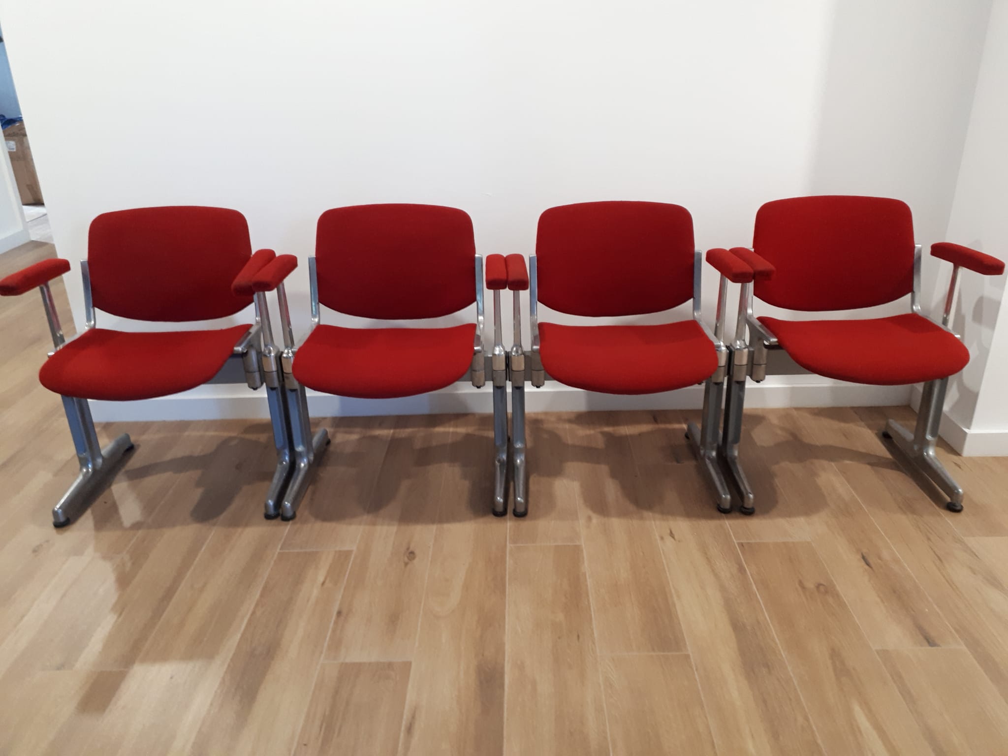 Set of four chairs by Giancarlo Piretti for Castelli