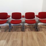 Set of four chairs by Giancarlo Piretti for Castelli