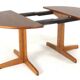 Round extendable dining table 2x 'Vienna' Thonet - mid-century modern style