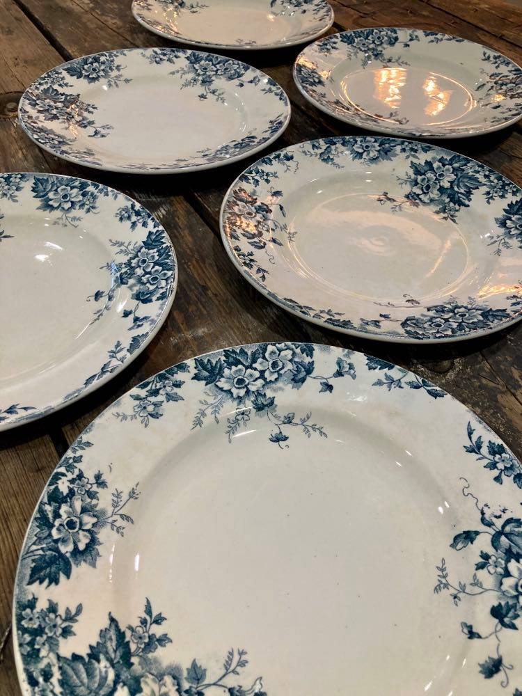 Lot of 6 plates Saint-Amand and Hamage model Marie-Louise