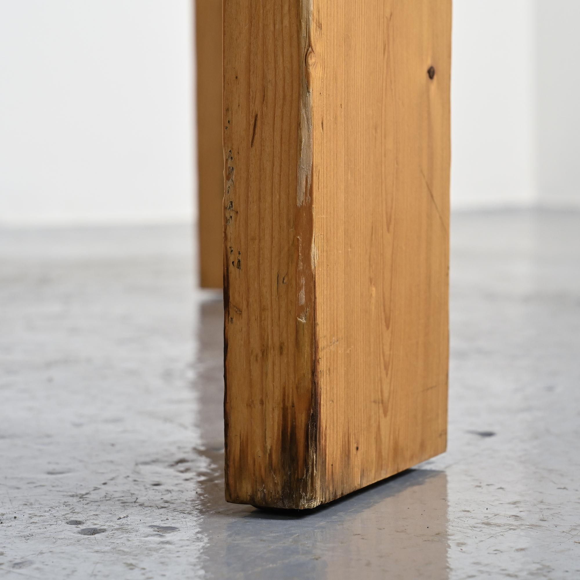 Pine coffee table Les Arcs, circa 1970