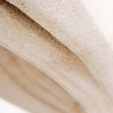 Brutalist carved stone table lamp - Circa 1980