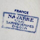 Raised flat plate UC Sarreguemines Digoin Navarre model
