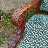 Pair of antique Louis XVI mahogany armchairs from the 19th century
