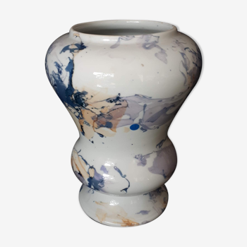 Vase porcelaine de Limoges, effets marbre