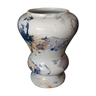 Limoges porcelain vase, marble effects