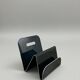Vintage corrugated black thermoformed plastic magazine rack – 1970s