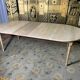 Louis XVI style dining table solid oak with 2 extensions
