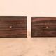Art Deco pair of bookends in Macassar ebony.