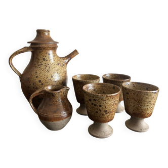 tea or coffee service in stoneware by Charles Gaudry