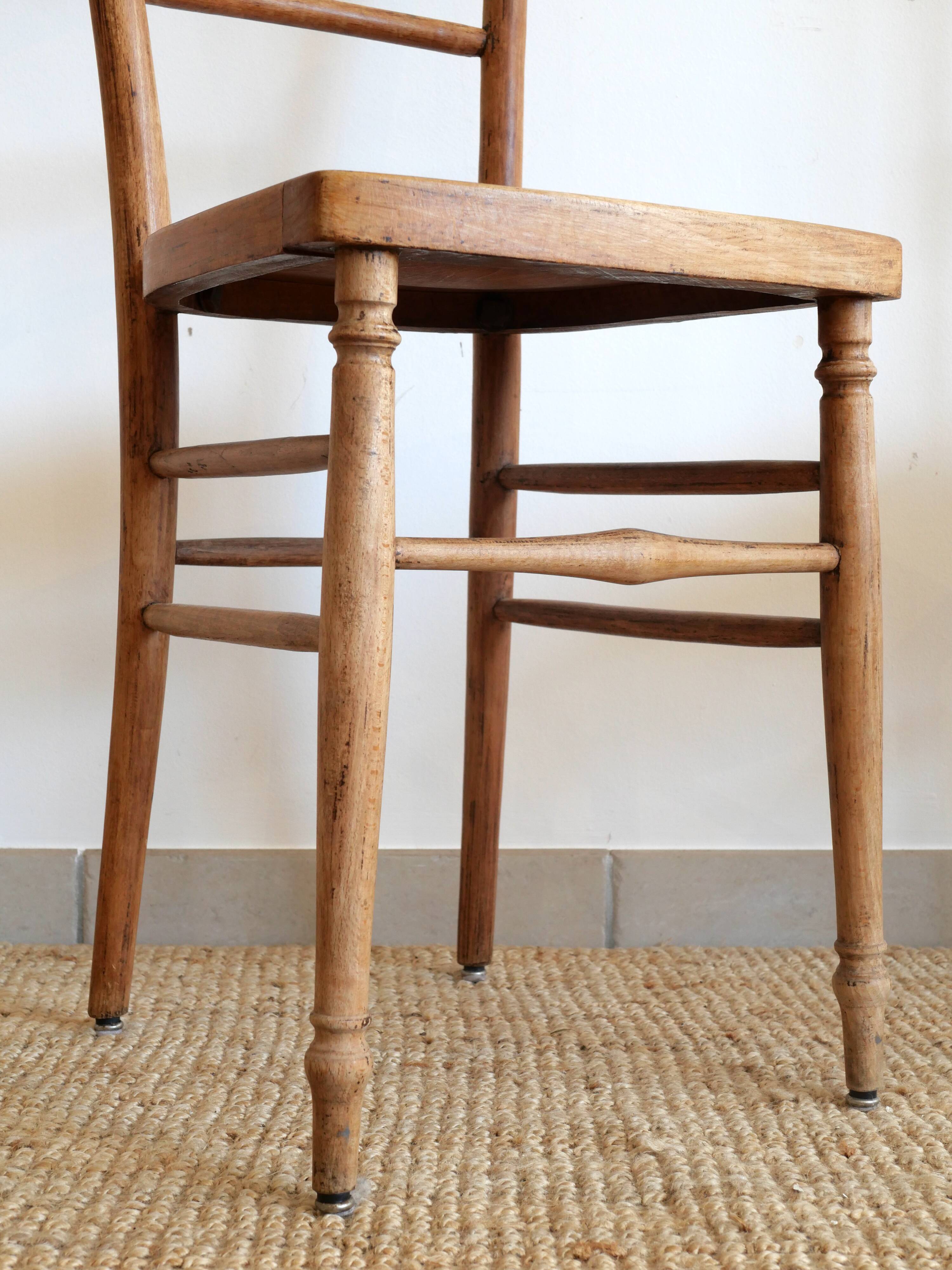 Bistro table and its two 1950s chairs